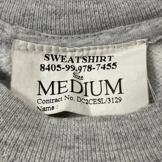 (10/18まで特価)イギリス軍 グレー スウェットシャツ USED B93U=