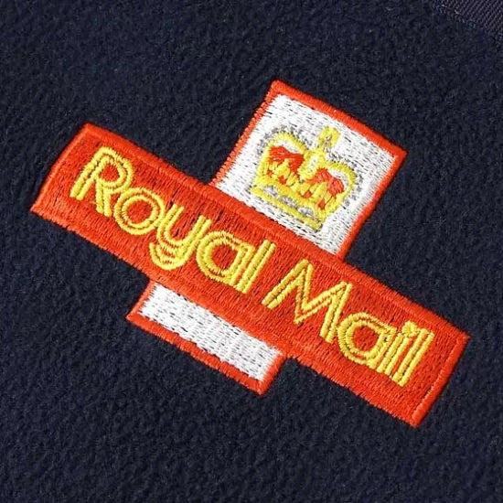 イギリス郵便 Royal Mail ネイビー/レッド フリースベスト USED B46U=