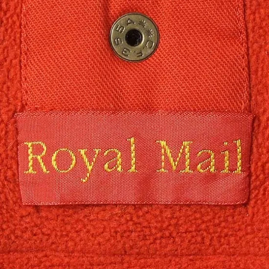 イギリス郵便 Royal Mail ネイビー/レッド フリースベスト USED B46U=