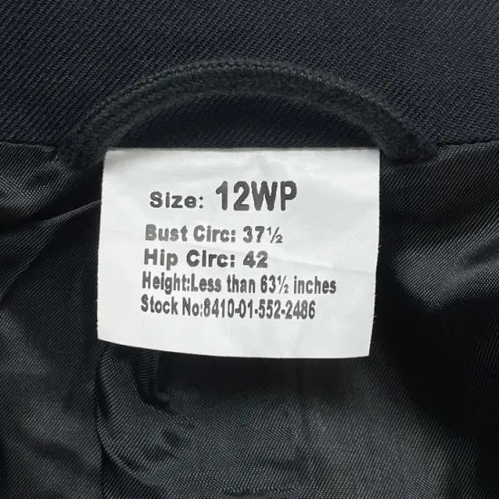 【レディース特価】アメリカ陸軍 U.S.ARMY ブラック レディース ドレスジャケット 階級章付 新品 A80NW-LDY