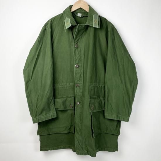 スウェーデン軍 OD M-59 フィールドコート 襟章付 上質USED 465N3W