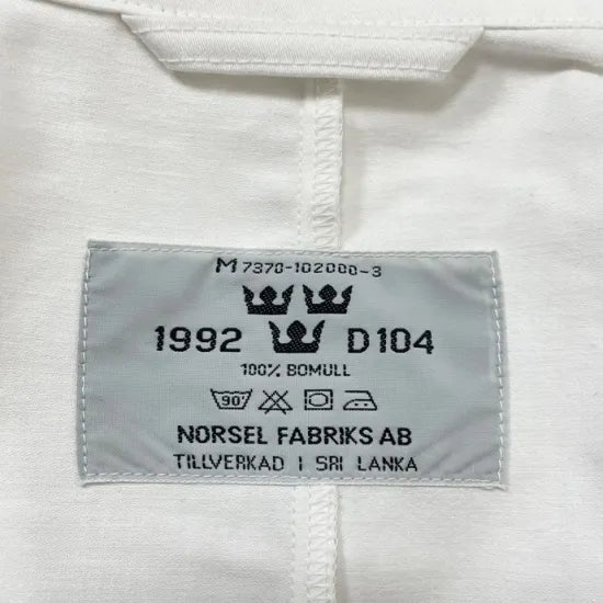 スウェーデン軍 ホワイト シェフジャケット 新品 W20N=