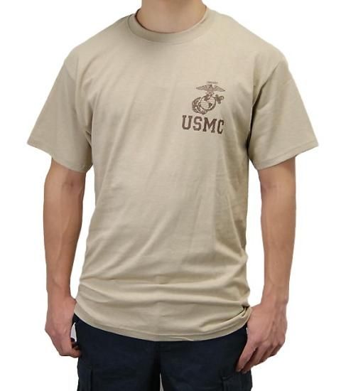 【Sサイズ特価】U.S.M.C. サンド SOFFE ミリタリーTシャツ 新品 T44NM-SB-