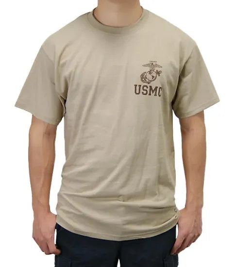 【Sサイズ特価】U.S.M.C. サンド SOFFE ミリタリーTシャツ 新品 T44NM-SB-
