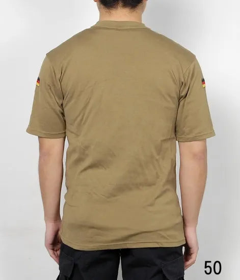 【スモール特価】ドイツ軍 ARMY フラッグワッペン付 Tシャツ USED T61U-SB-