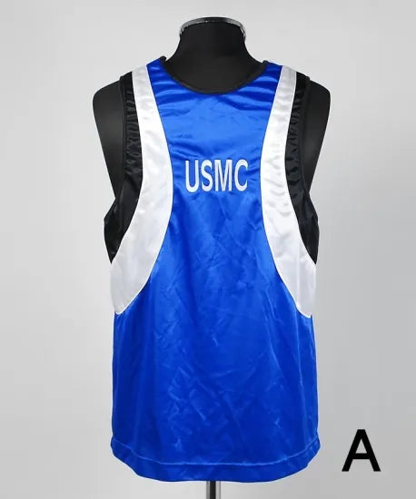 【特別特価】アメリカ海兵隊 USMC ブルー ボクシング タンクトップ USED T63U-ABC-
