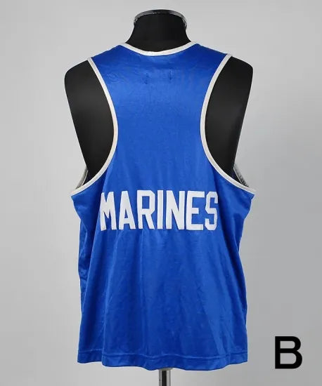 【特別特価】アメリカ海兵隊 USMC ブルー ボクシング タンクトップ USED T63U-ABC-