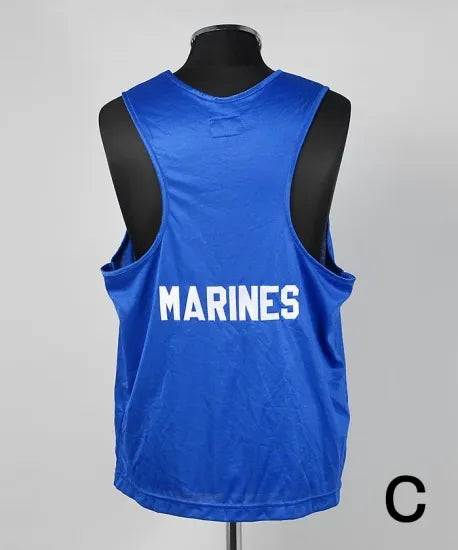【特別特価】アメリカ海兵隊 USMC ブルー ボクシング タンクトップ USED T63U-ABC-