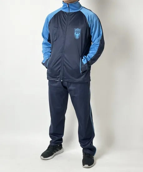 ポルトガル空軍 AFA ネイビー/ライトブルー フィジカルトレーニングジャケット 上質USED E63N3=