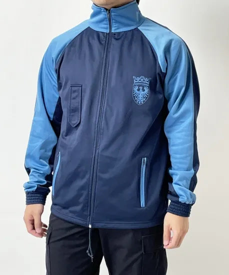 ポルトガル空軍 AFA ネイビー/ライトブルー フィジカルトレーニングジャケット 上質USED E63N3=