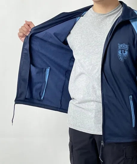 ポルトガル空軍 AFA ネイビー/ライトブルー フィジカルトレーニングジャケット 上質USED E63N3=