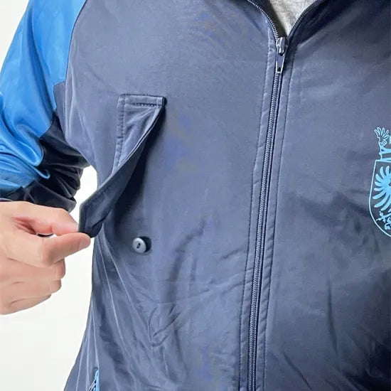 ポルトガル空軍 AFA ネイビー/ライトブルー フィジカルトレーニングジャケット 上質USED E63N3=