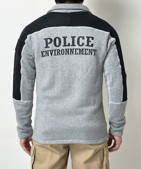 フランス環境警察 POLICE ENVIRONNEMENT グレー ハーフジップ スウェットシャツ 新品