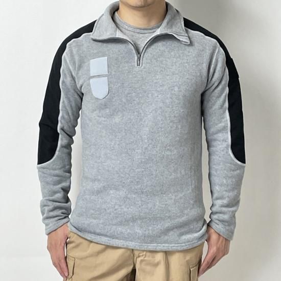 【スモール&ビッグ特価】フランス環境警察 POLICE ENVIRONNEMENT グレー ハーフジップ スウェットシャツ 新品 F65N-SB