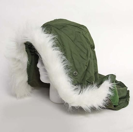 アメリカ軍 M-65 パーカー用 アクリルファー フード 新品 65HOOD-N