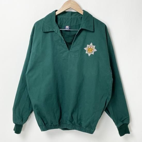 【1点物】イギリス陸軍 騎兵連隊 グリーン コットン プルオーバーシャツ USED UK204=