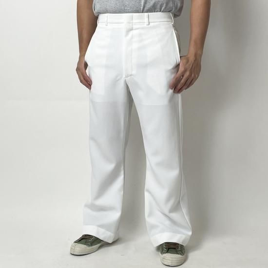 アメリカ海軍 U.S.NAVY ホワイト フレア セーラーパンツ 上質USED 139N3=