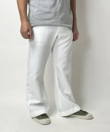 アメリカ海軍 U.S.NAVY ホワイト フレア セーラーパンツ 上質USED 139N3=