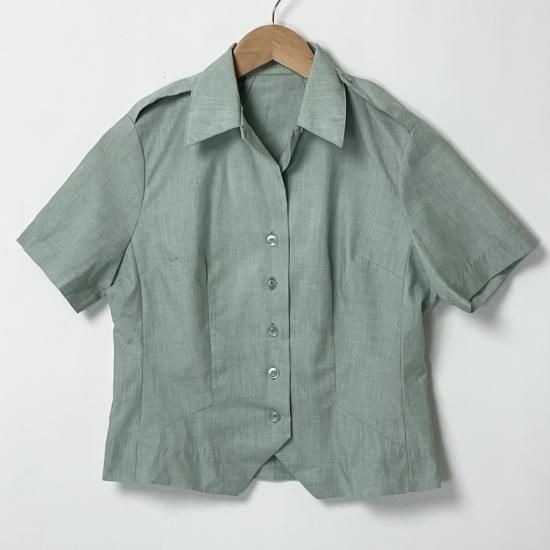 【レディース特価】アメリカ陸軍 U.S.ARMY レディース ショート丈ドレスシャツ USED ML-AMY-SS-LU-S-