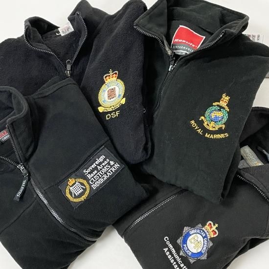 4種類 イギリス軍 ブラック フリースジャケット USED・BランクUSED UK214