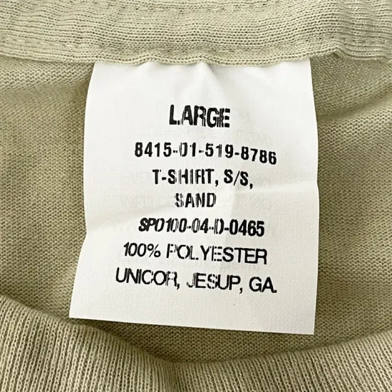 アメリカ軍 サンド ポリエステル Tシャツ 新品 T44N-