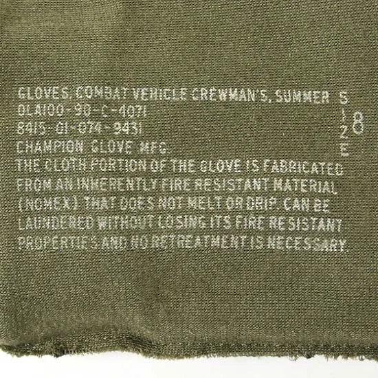 アメリカ軍 OD/ブラック CVC サマー アラミド フライトグラブ 新品 12GBN-