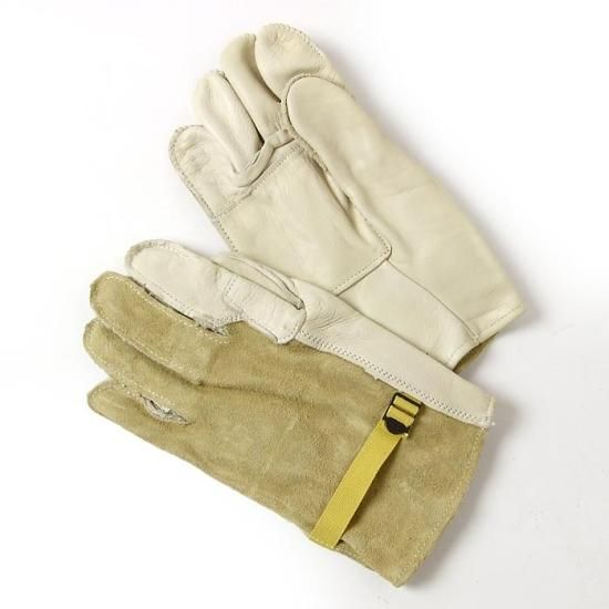 アメリカ軍 ベージュ Heavy Duty 牛皮革グローブ 新品 4KN-
