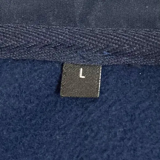 【スモール特価】フランス自治体警察 POLICE MUNICIPALE ネイビー ブルーストライプ ハーフZIP フリースシャツ 新品 F40BN-SB