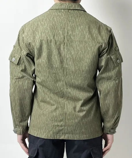 旧東ドイツ軍 NVA レインドロップカモ フィールドジャケット サイドポケット無し 新品 =