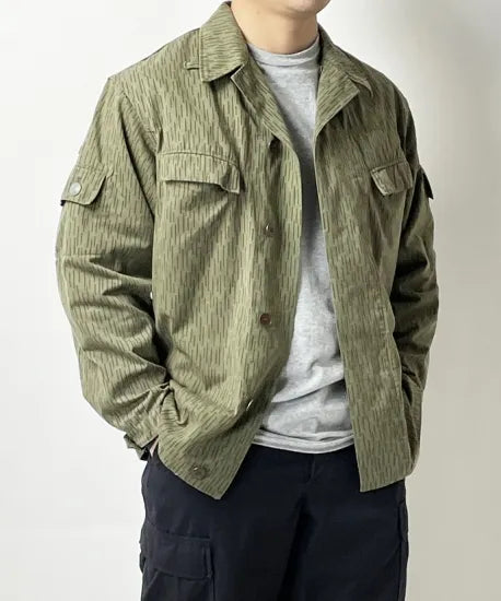 旧東ドイツ軍 NVA レインドロップカモ フィールドジャケット サイドポケット無し 新品 =