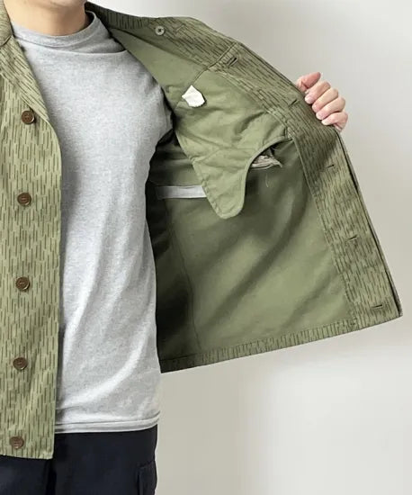 旧東ドイツ軍 NVA レインドロップカモ フィールドジャケット サイドポケット無し 新品 =