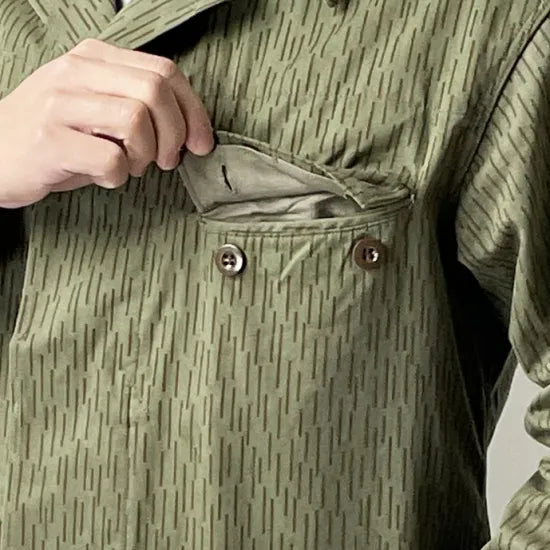 旧東ドイツ軍 NVA レインドロップカモ フィールドジャケット サイドポケット無し 新品 =