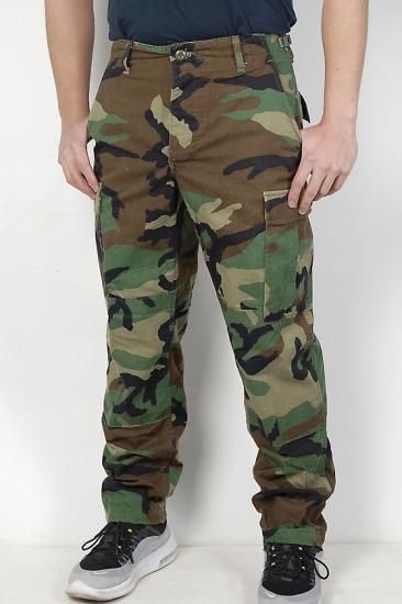 【スモール特価】アメリカ軍 ウッドランドカモ コンバットパンツ USED 102CU-SB=