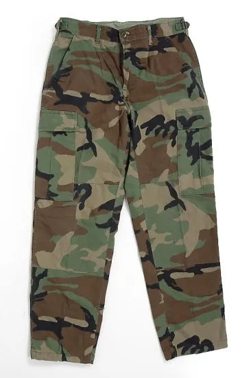 【スモール特価】アメリカ軍 ウッドランドカモ コンバットパンツ USED 102CU-SB=