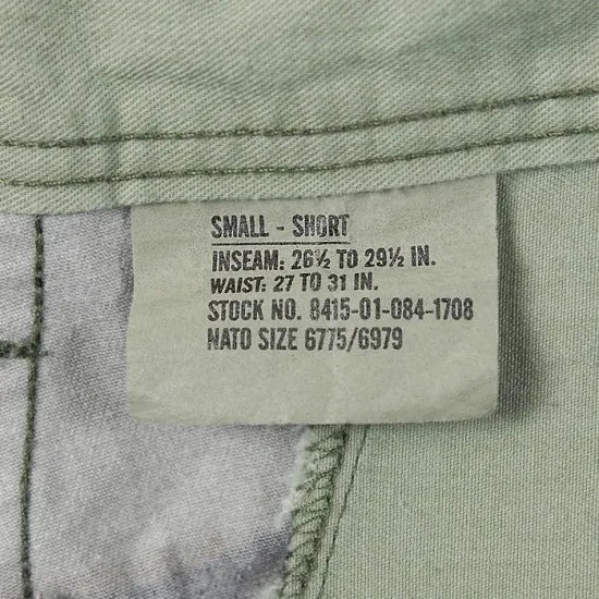 【スモール特価】アメリカ軍 ウッドランドカモ コンバットパンツ USED 102CU-SB=