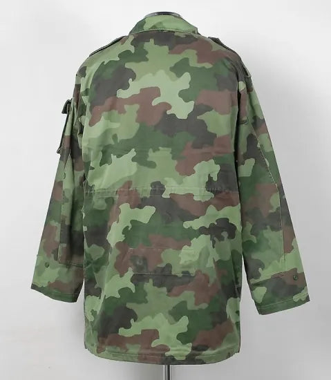 セルビア軍 カモフラージュ 2ポケット フィールドパーカー ライナー付 USED