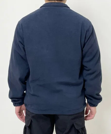 イギリス TESCO ネイビー フリースジャケット 上質USED B53N3