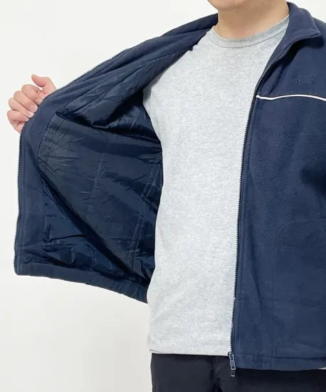 イギリス TESCO ネイビー フリースジャケット 上質USED B53N3
