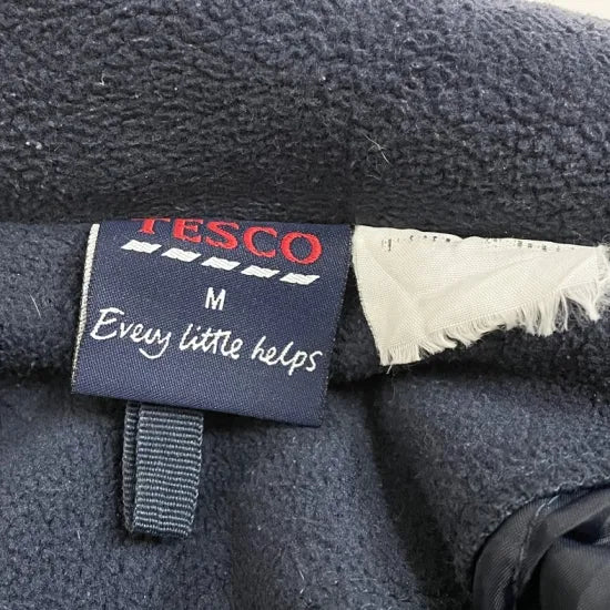 イギリス TESCO ネイビー フリースジャケット 上質USED B53N3