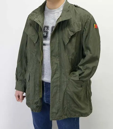 ベルギー軍 OD M-88 フィールドジャケットパーカー 国旗付 新品 447NB