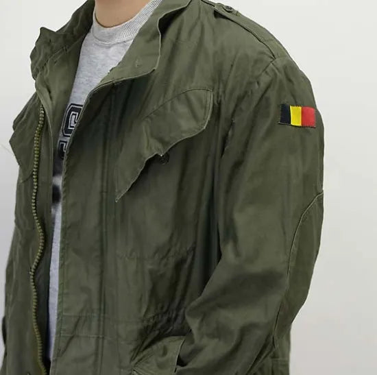 ベルギー軍 OD M-88 フィールドジャケットパーカー 国旗付 新品 447NB