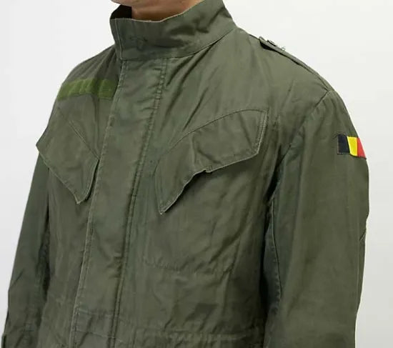 ベルギー軍 OD M-88 フィールドジャケットパーカー 国旗付 新品 447NB