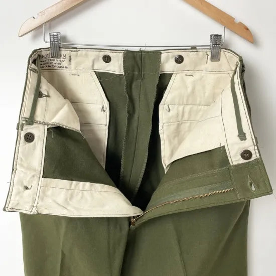アメリカ軍 OD ウール M-51 フィールドパンツ ブラス製ジッパーフライ 上質USED =