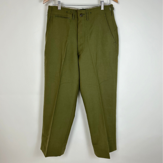 (スモール特価)アメリカ軍 OG-108 ウール 初期型 M-51 フィールドパンツ ボタンフライ USED 132VU-WOOL=