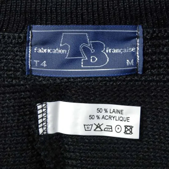 フランス駐車場 STAIONNEMENT ブラック Vネック ワークセーター 新品