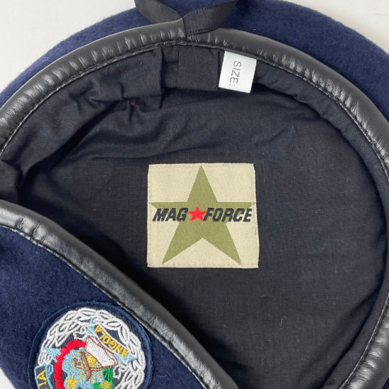 アンゴラ警察 POLICIA ネイビー ベレー帽 新品 M55N-