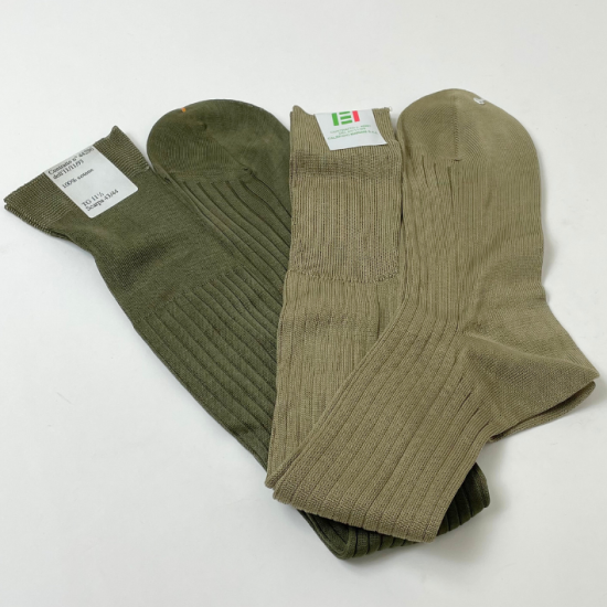 【2カラー】イタリア軍 マココットン ロングソックス 新品 68N-