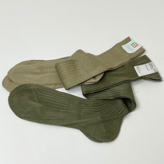 【2カラー】イタリア軍 マココットン ロングソックス 新品 68N-