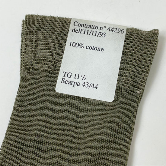 【2カラー】イタリア軍 マココットン ロングソックス 新品 68N-