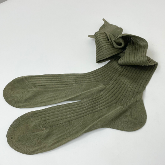 【2カラー】イタリア軍 マココットン ロングソックス 新品 68N-